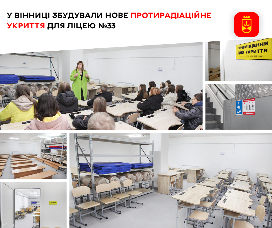 У Вінниці збудували нове протирадіаційне укриття для ліцею №33